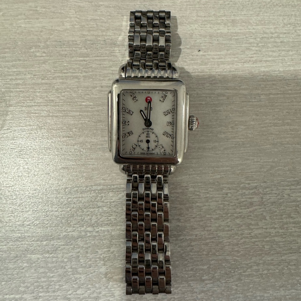Michele - Deco Mid Stainless Dial Watch
